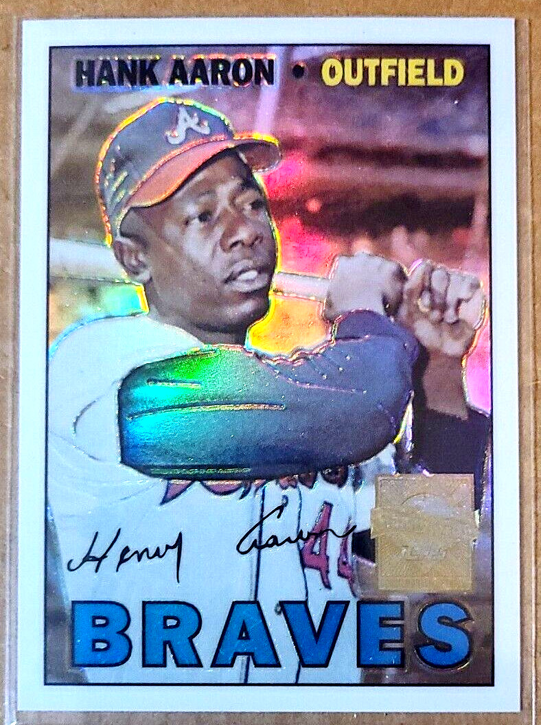 1999 Topps Chrome REFRACTOR #250 HANK AARON COMMEMORATIVE MINT FO5886