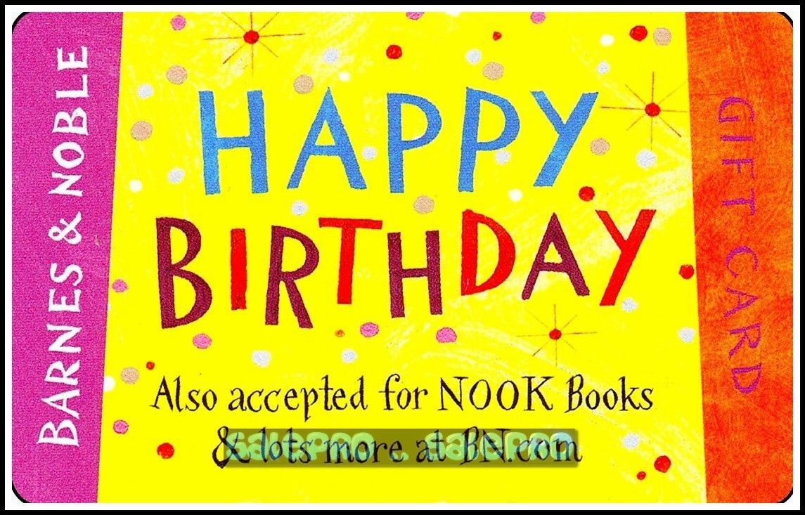 BARNES & NOBLE BOOKS HAPPY BIRTHDAY NOOK BOOKS RARE COLLECTIBLE GIFT CARD