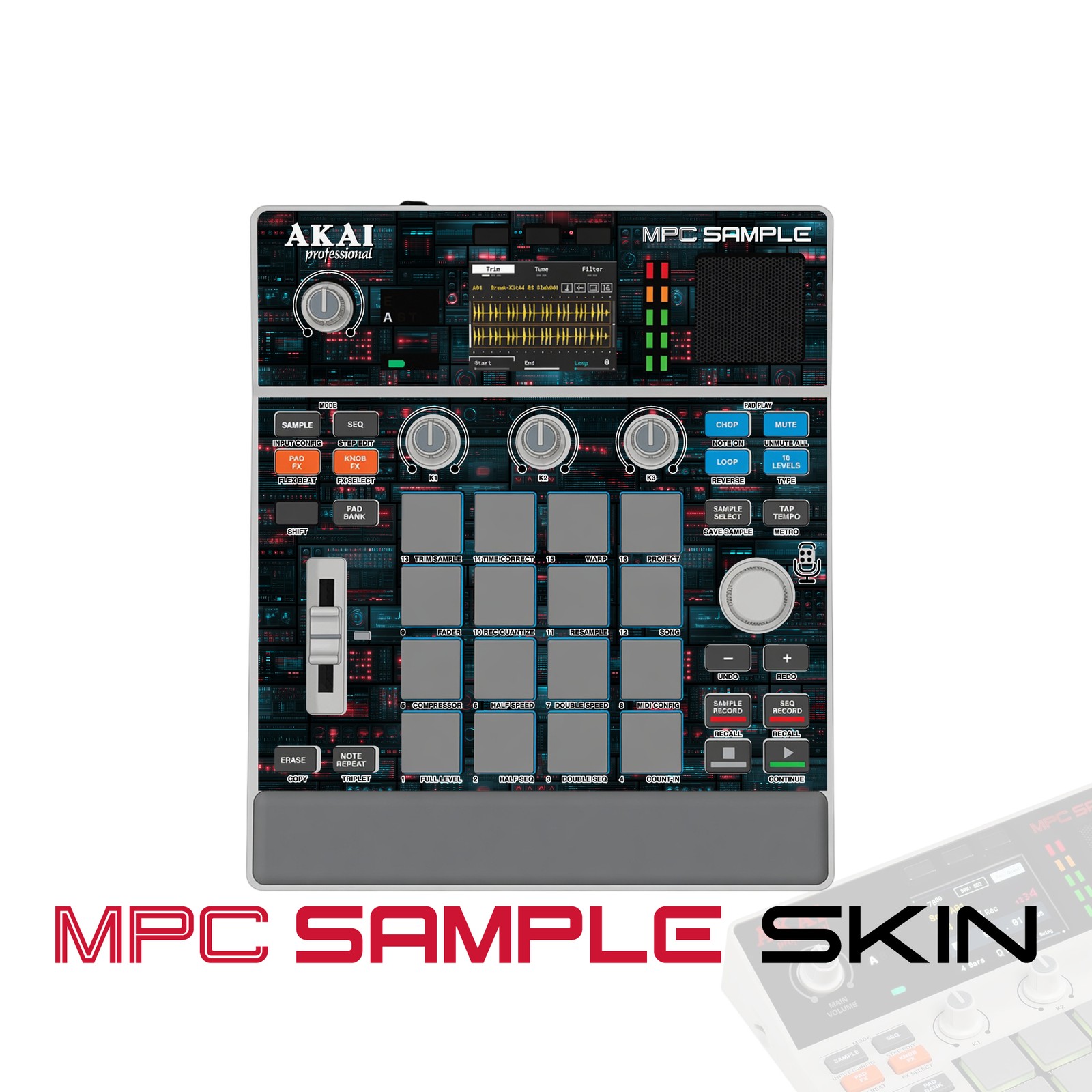 Akai MPC Sample Skin / Dark Studio Matrix