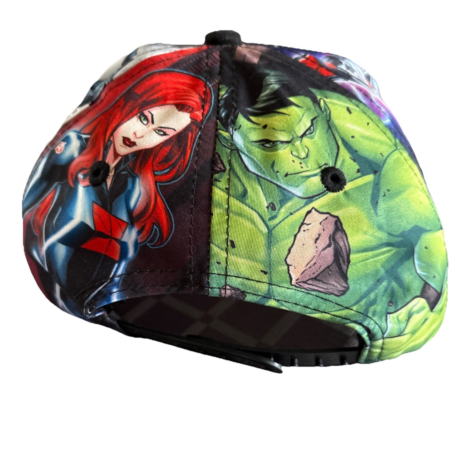 The Avengers Baseball Hat Marvel Comics Snapback Cap Black Red One Size