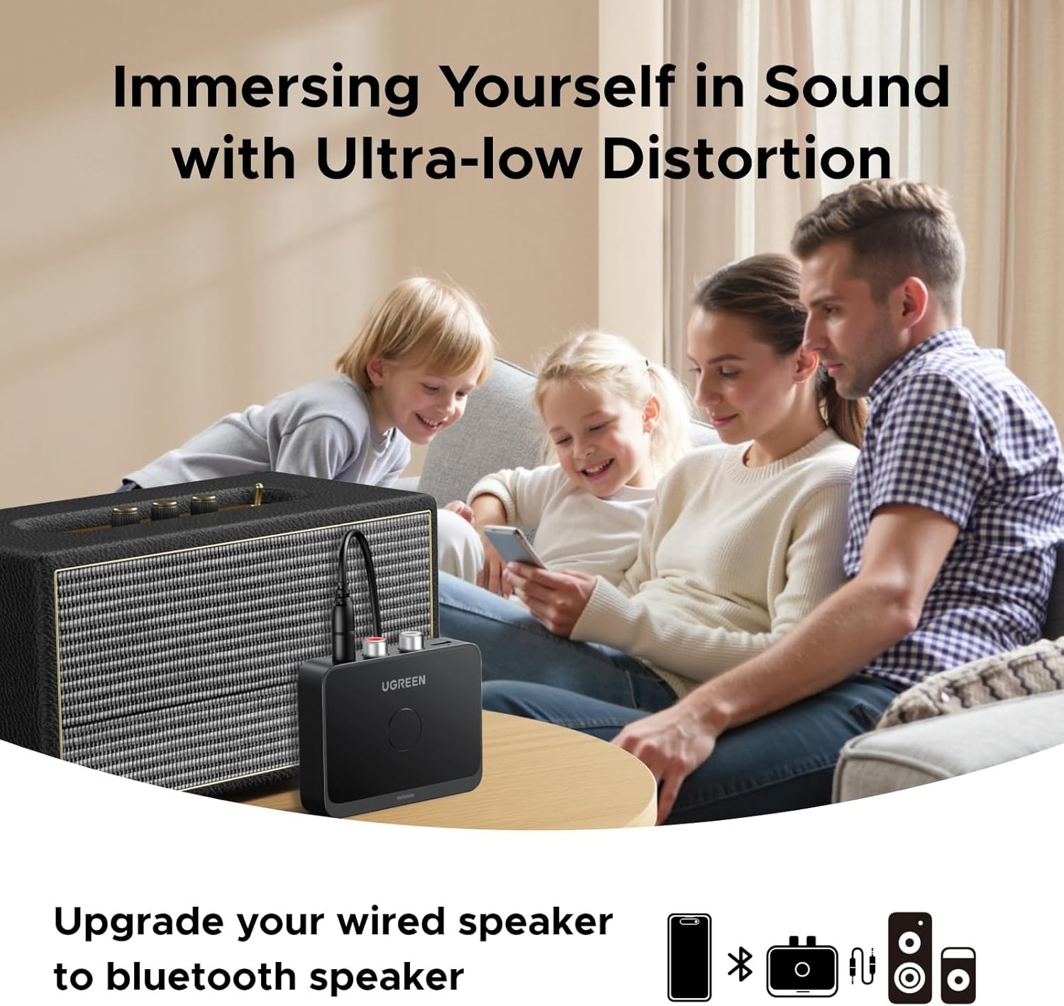 Bluetooth 6.0 Receiver with LDAC Decoding - Connect Two Devices Simultaneously