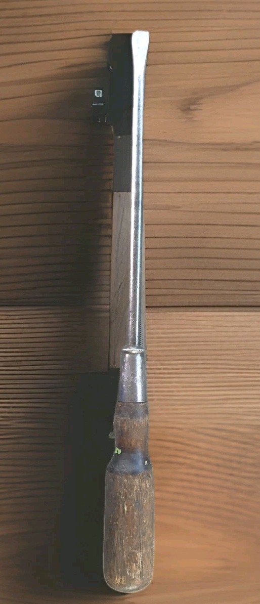 Vintage Stanley Hurwood  Sweetheart Flat Screwdriver Wood Handle 16.25" USA