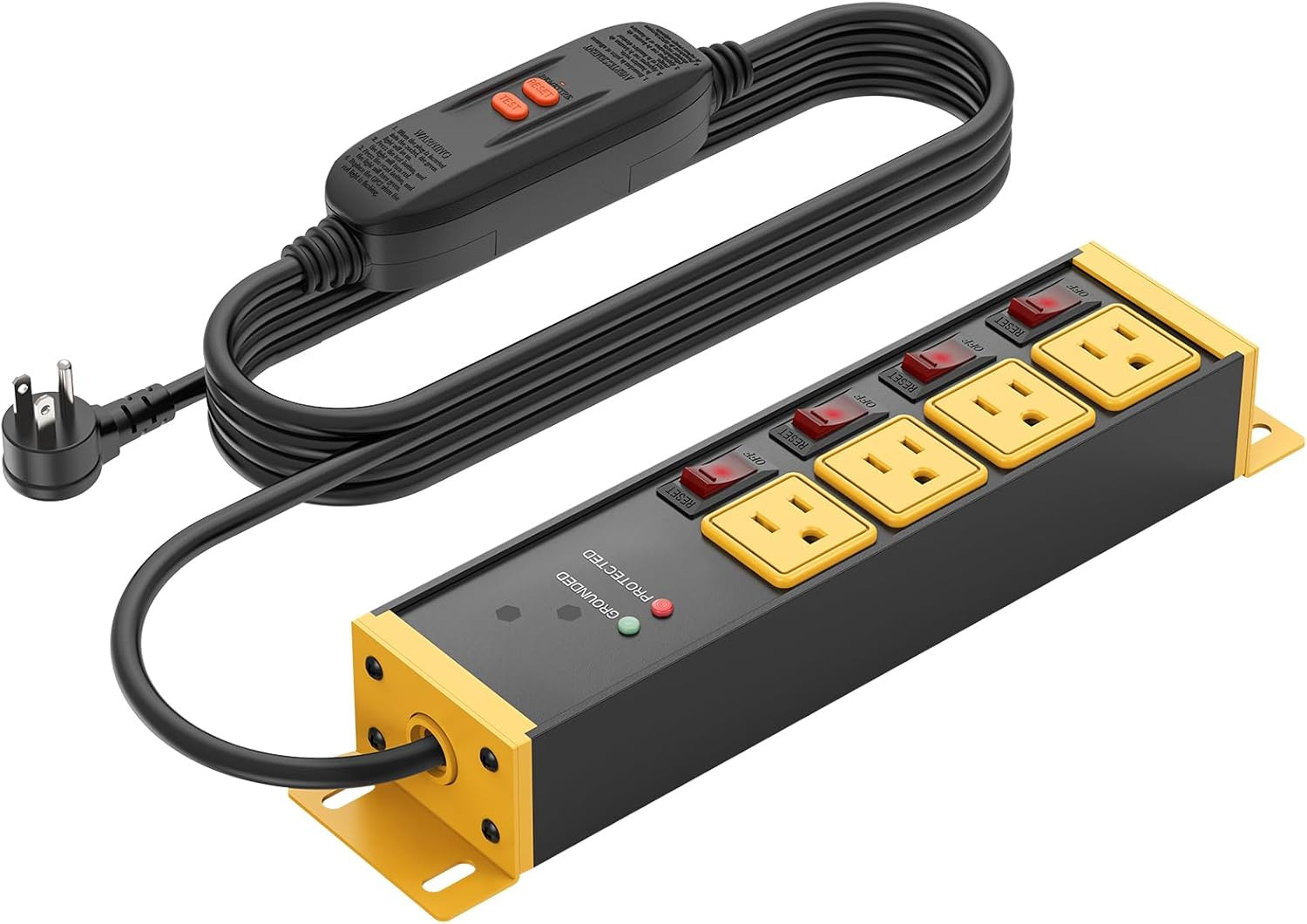 Heavy Duty 20 Amp Surge Protector Power Strip with 10 FT Extension Cord