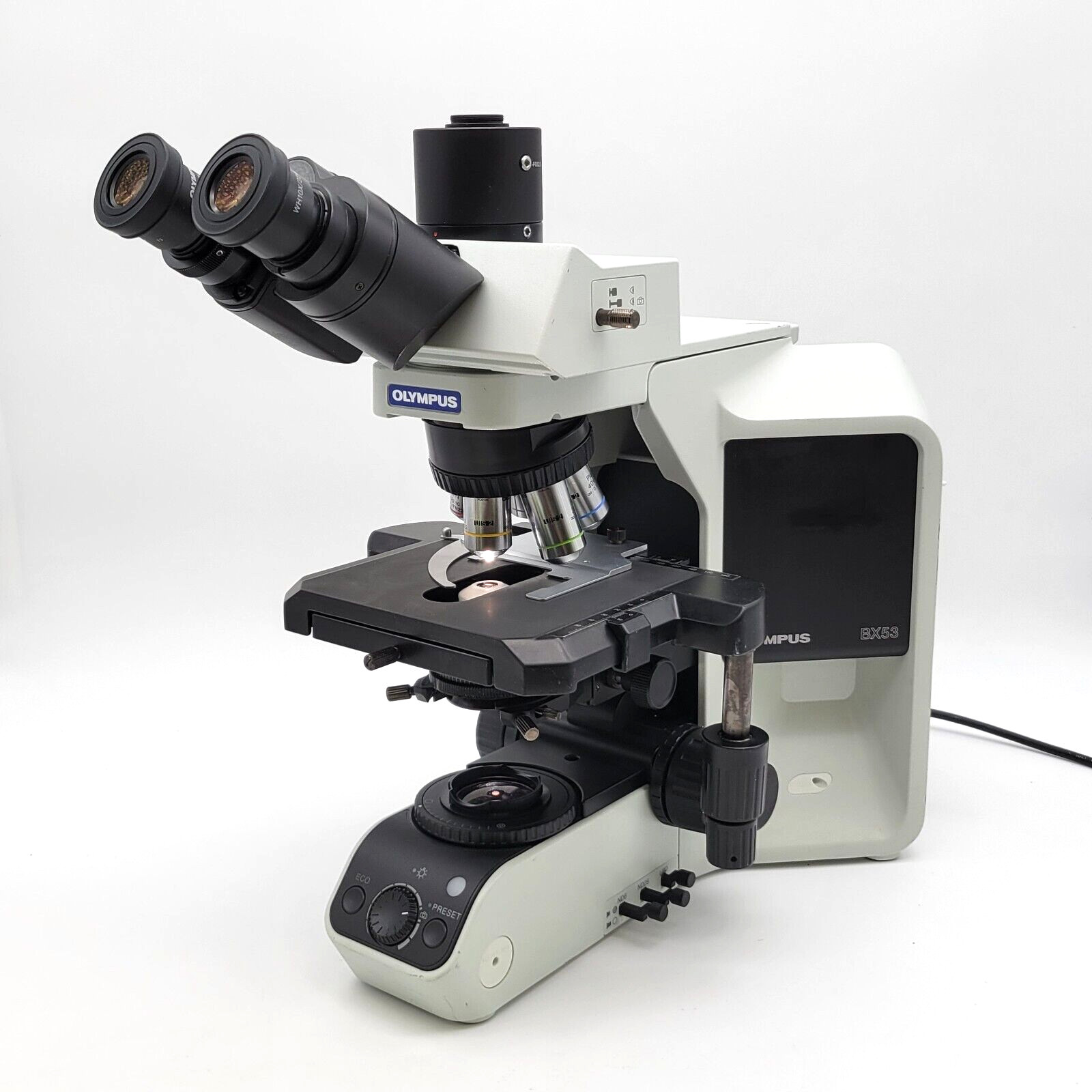 Olympus Microscope BX53 with Trinocular Head & 2x Objective for Pathology / Mohs