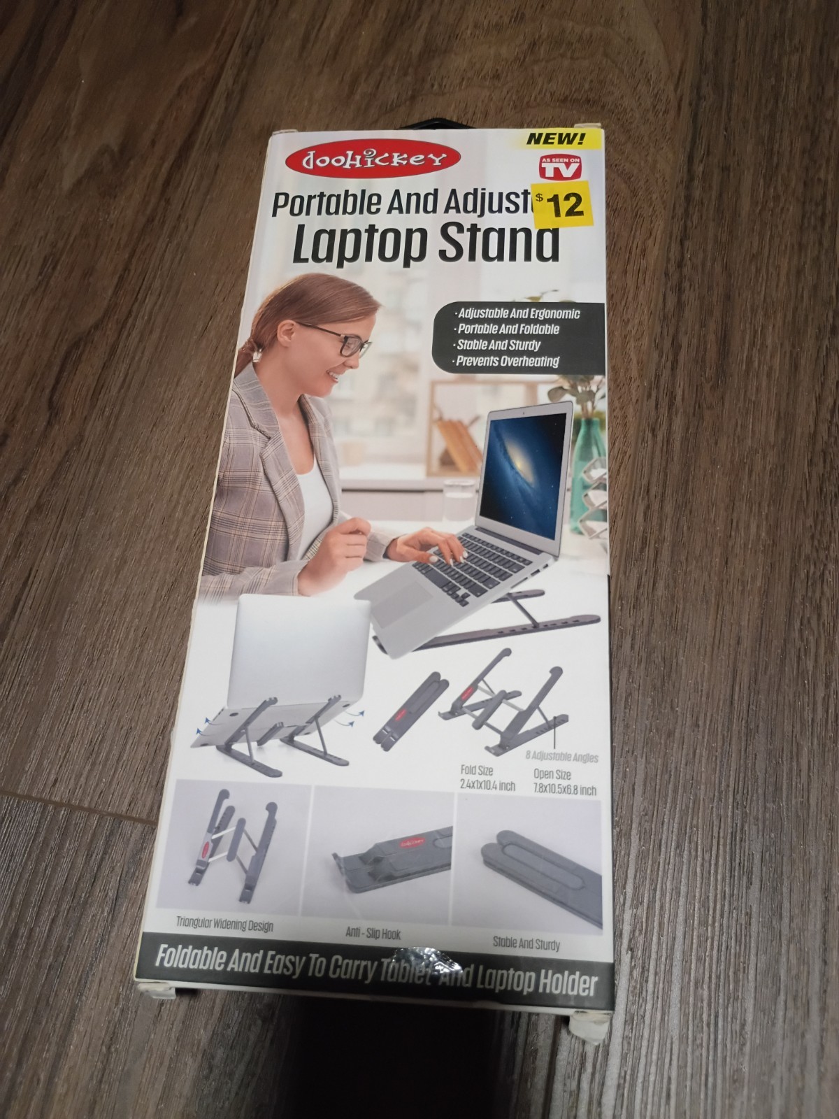 Portable Laptop Stand Adjustable Foldable Notebook Tablet by Doohickey (Gray)