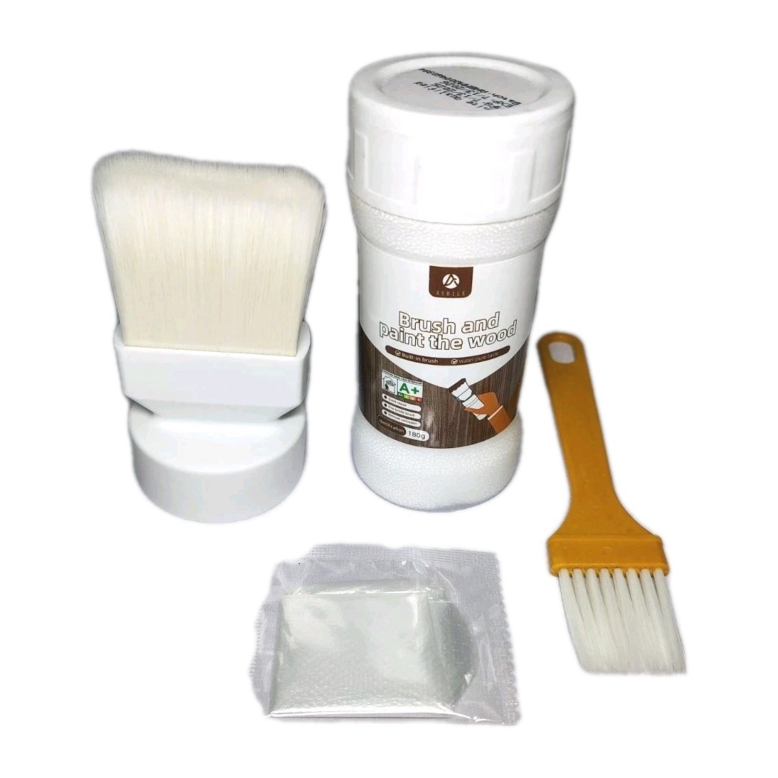 All-in-One Paint WHITE, Brush Touch-Up for Furniture, Cabinet, Wood, Wall, Floor
