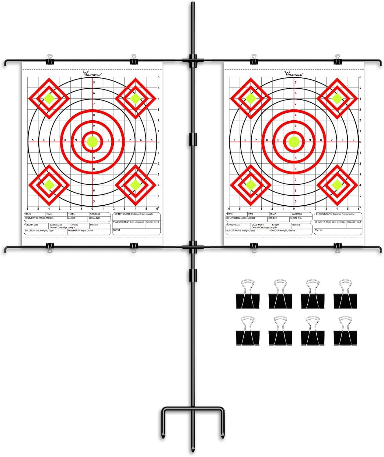 Highwild Adjustable Steel Paper Target Stand with 8 23",