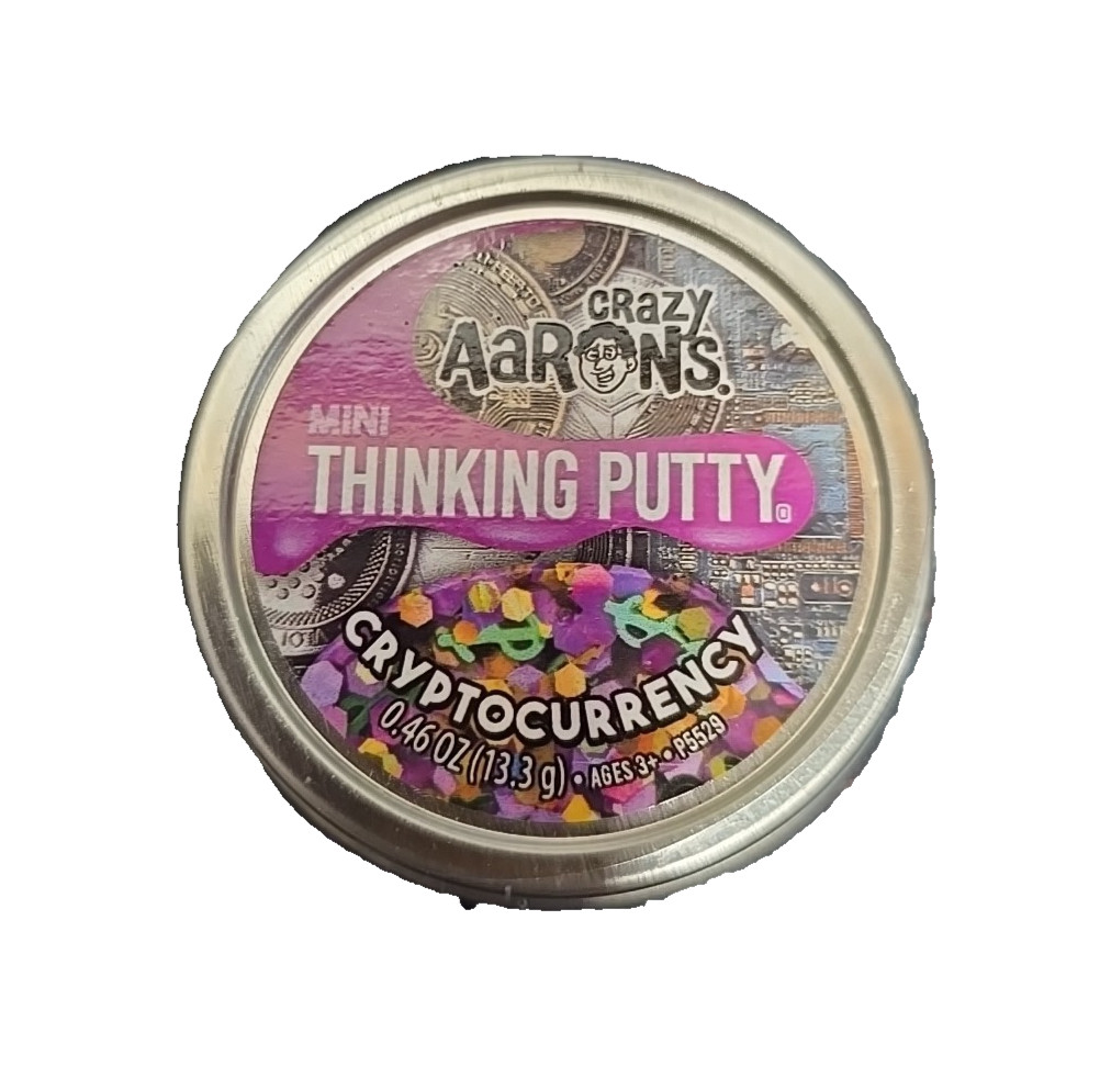 Aaron’s Crazy Thinking Putty - Cryptocurrency Mini Tin 13g – Made in USA