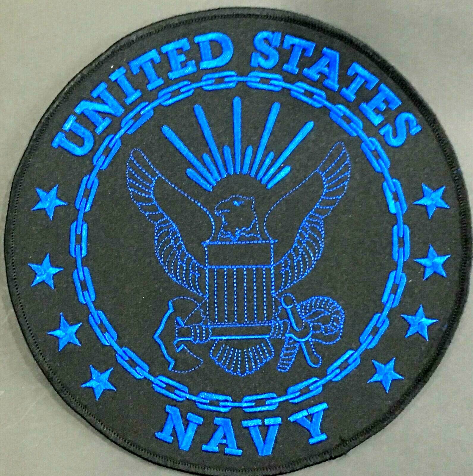 U.S  NAVY SEAL MILITARY EMBROIDERED MOTORCYCLE VEST 8" PATCH AL-39