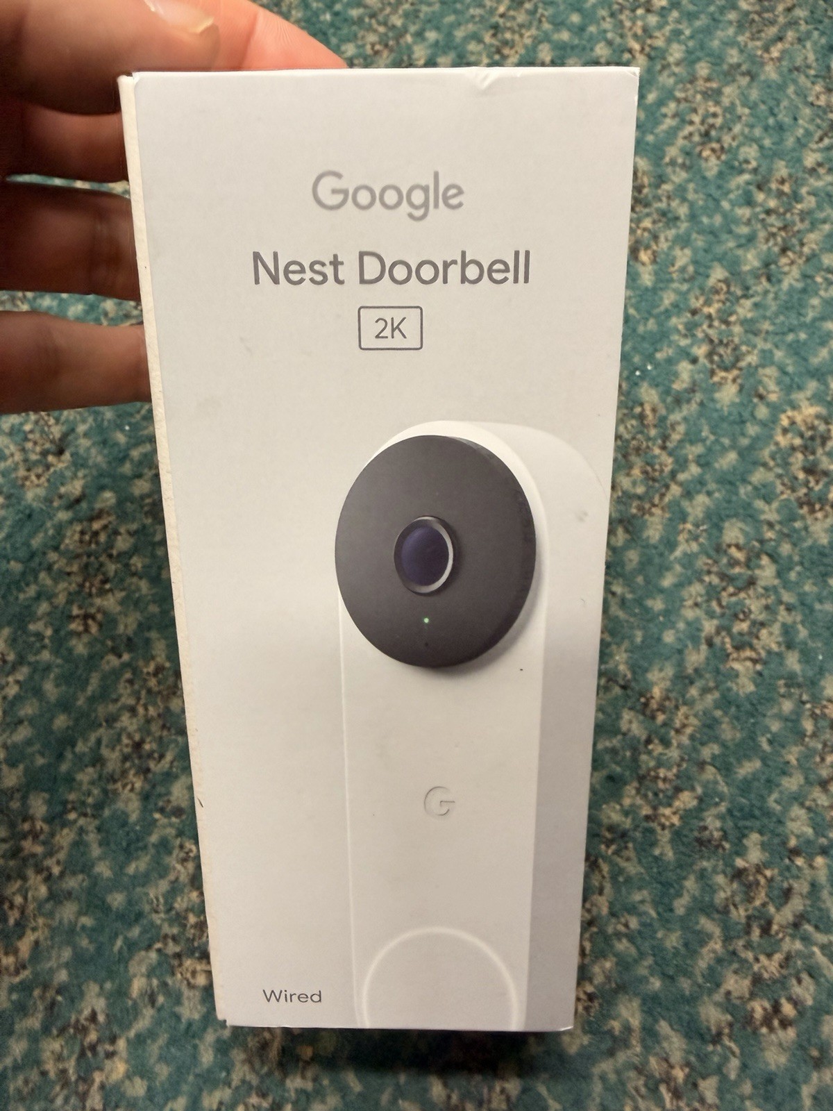 Google Nest Doorbell 2K - Smart Wired 3rd Gen W/ Gemini G6PPP (Snow) NEW/SEALED