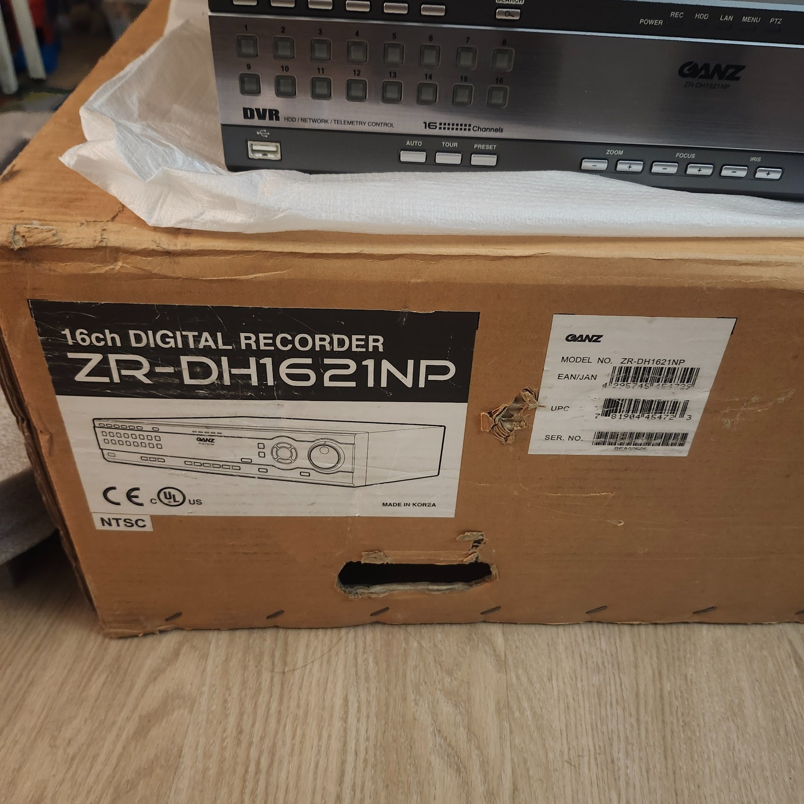 Ganz ZR-DH1621NP DVR HDD/NETWORK/TELEMETRIC CONTROL NEW OPEN BOX