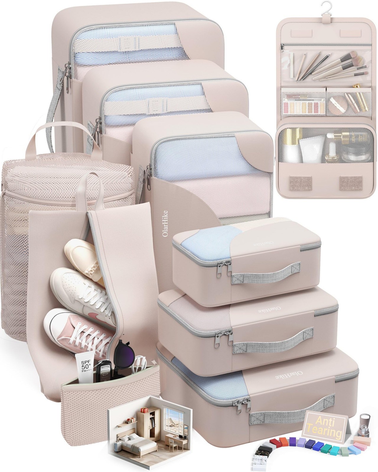 10 Set Packing Cubes for Travel, Gifts for Women Mom,Anti-Tearing Suitcase Or...