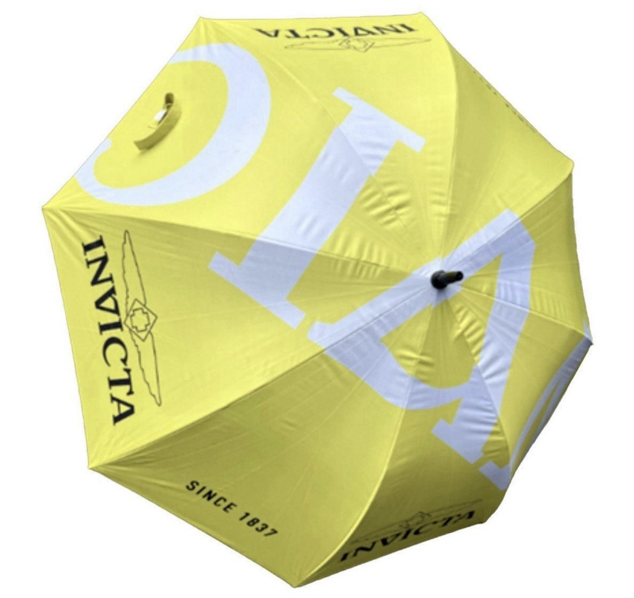 Invicta Men's Logo Compact/Folding Umbrella - Yellow White Black