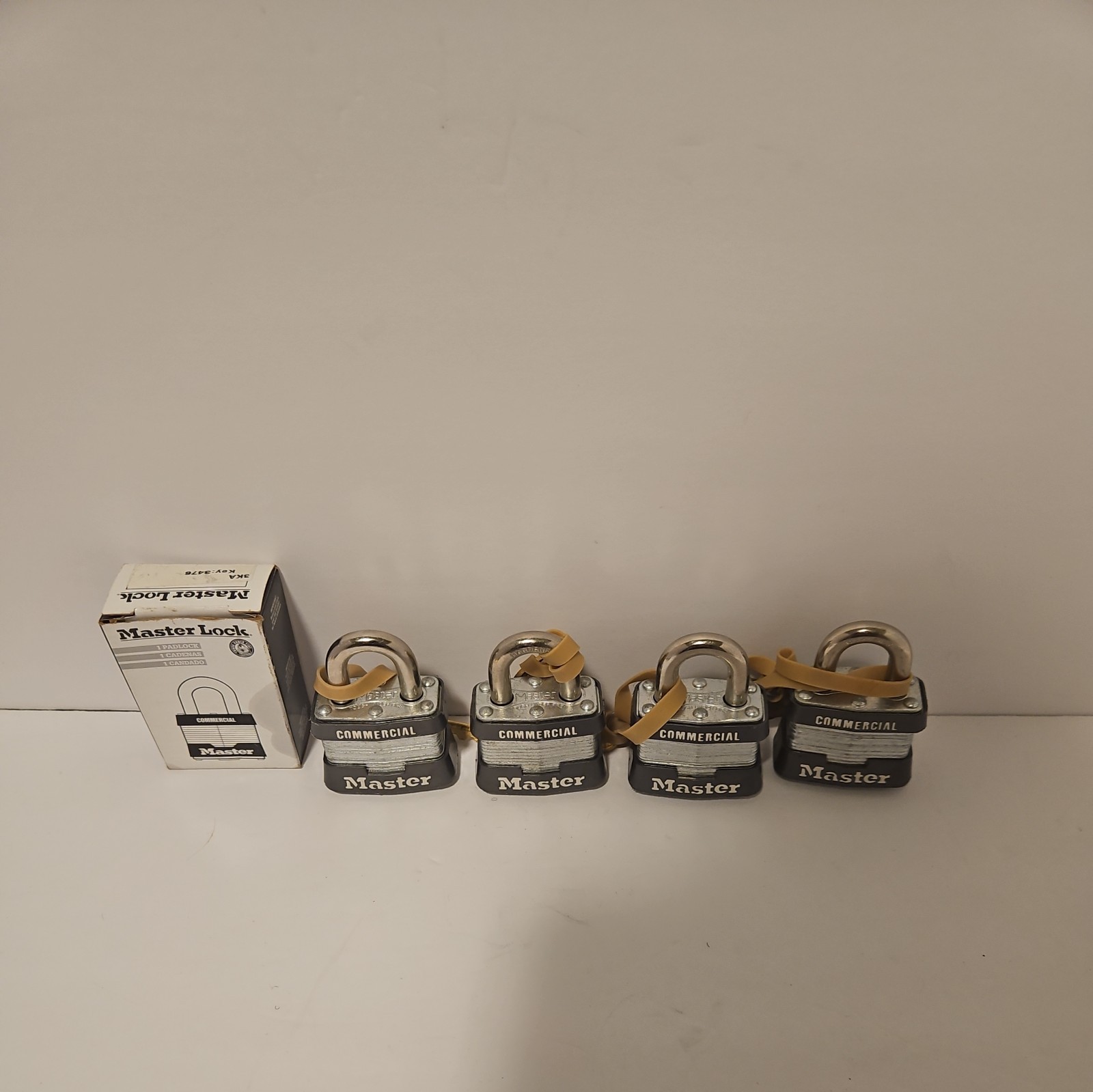 5 Master Lock commercial 3KA Locks Keyed Alike Comes with 8 keys.
