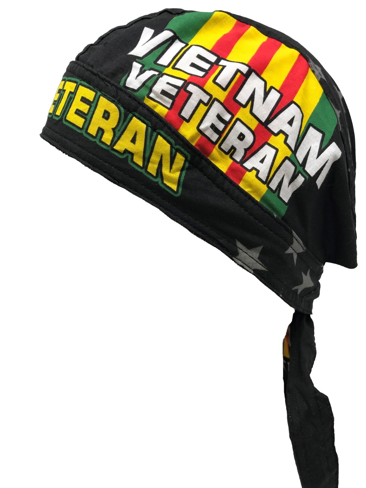 Vietnam Vet Veteran Combat Stars Head Wrap Skull Cap Military Durag Sweatband