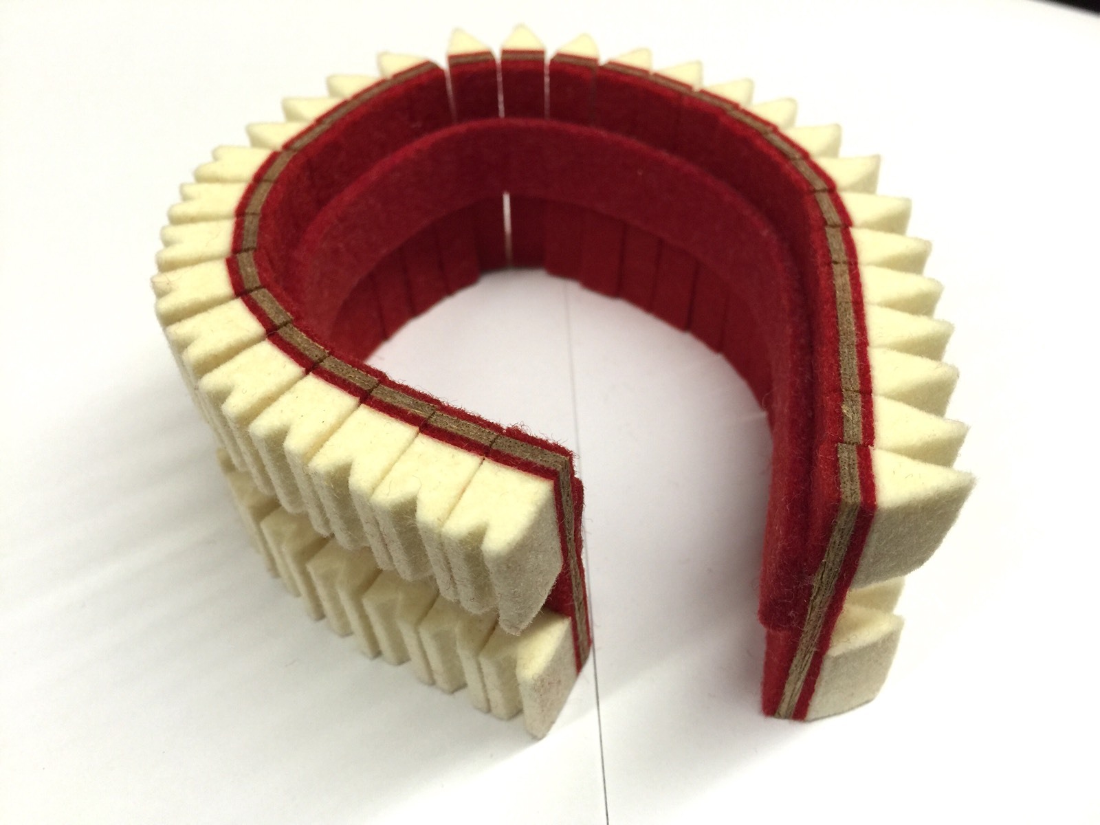 5/16" Wide, 1-3/4" Long Bass Damper Head Felt Set Spinet/Console Vertical Piano