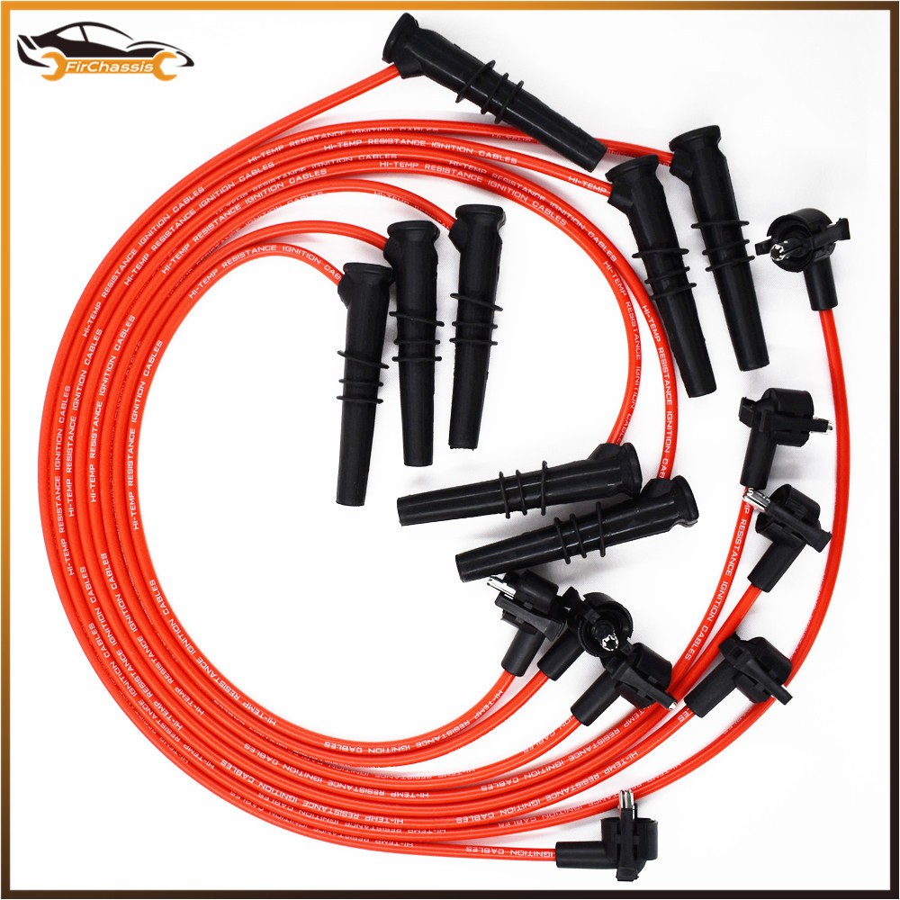 For Ford F-150 F-250 Lincoln Mercury 96-99 4.6L V8 2X1320 8*Red Spark Plug Wires