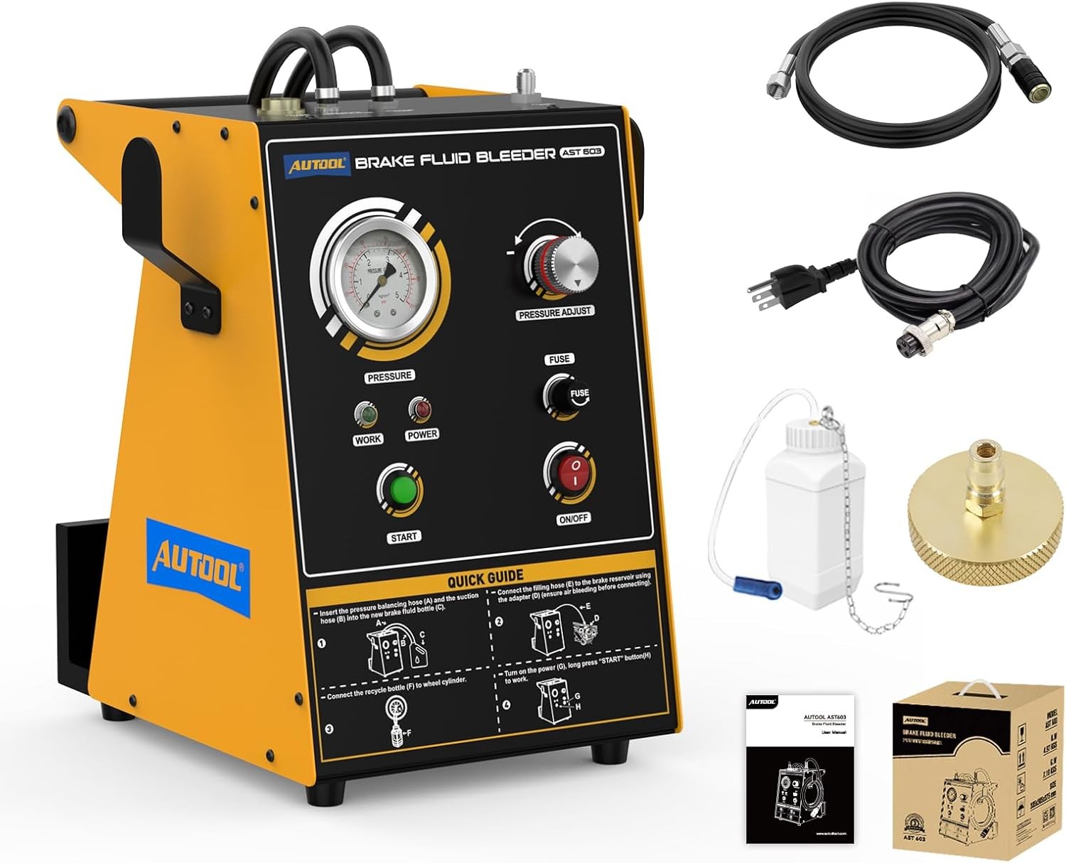 Pulsating Brake Fluid Bleeder Kit Automotive Vacuum Brake Fluid Bleeding Tool US