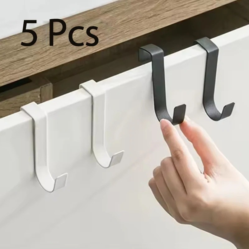 Multi-Purpose Hooks Kitchen Cabinet Door Back Hook Hanging Rack Clothes Coat Hat