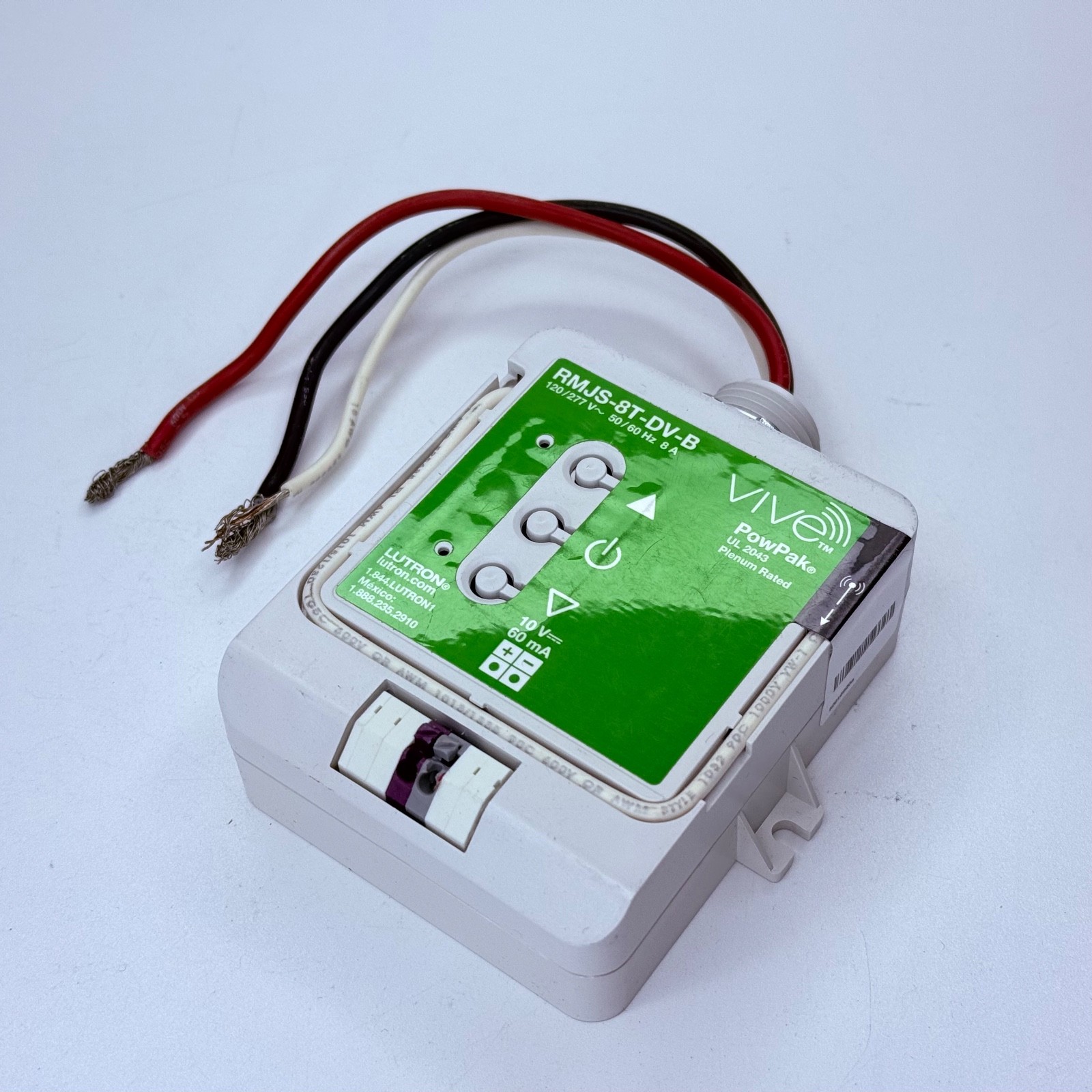Lutron Vive RMJS-8T-DV-B Power Pack Dimming Module with 0-10 Volt