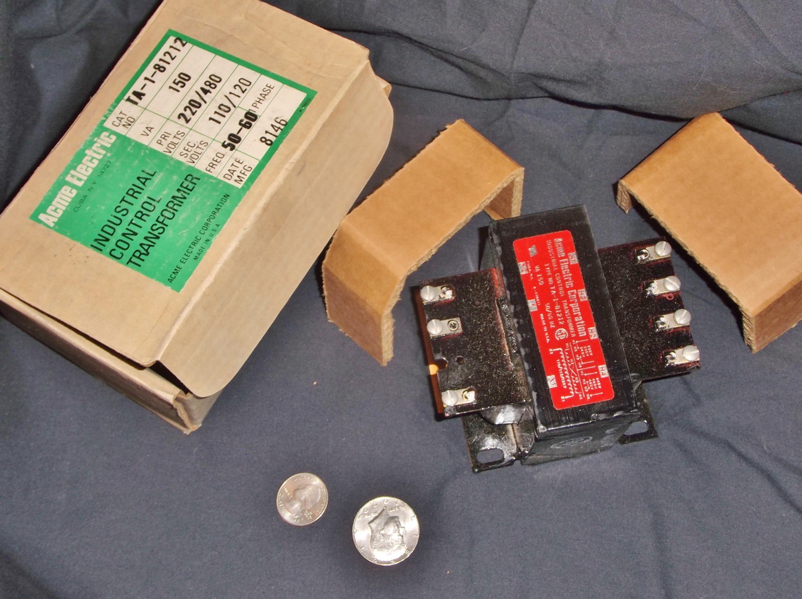NEW Acme TA-1-81212 Transformer 150VA 50/60Hz 1PH 220/480 to 110/120V (12 avail)