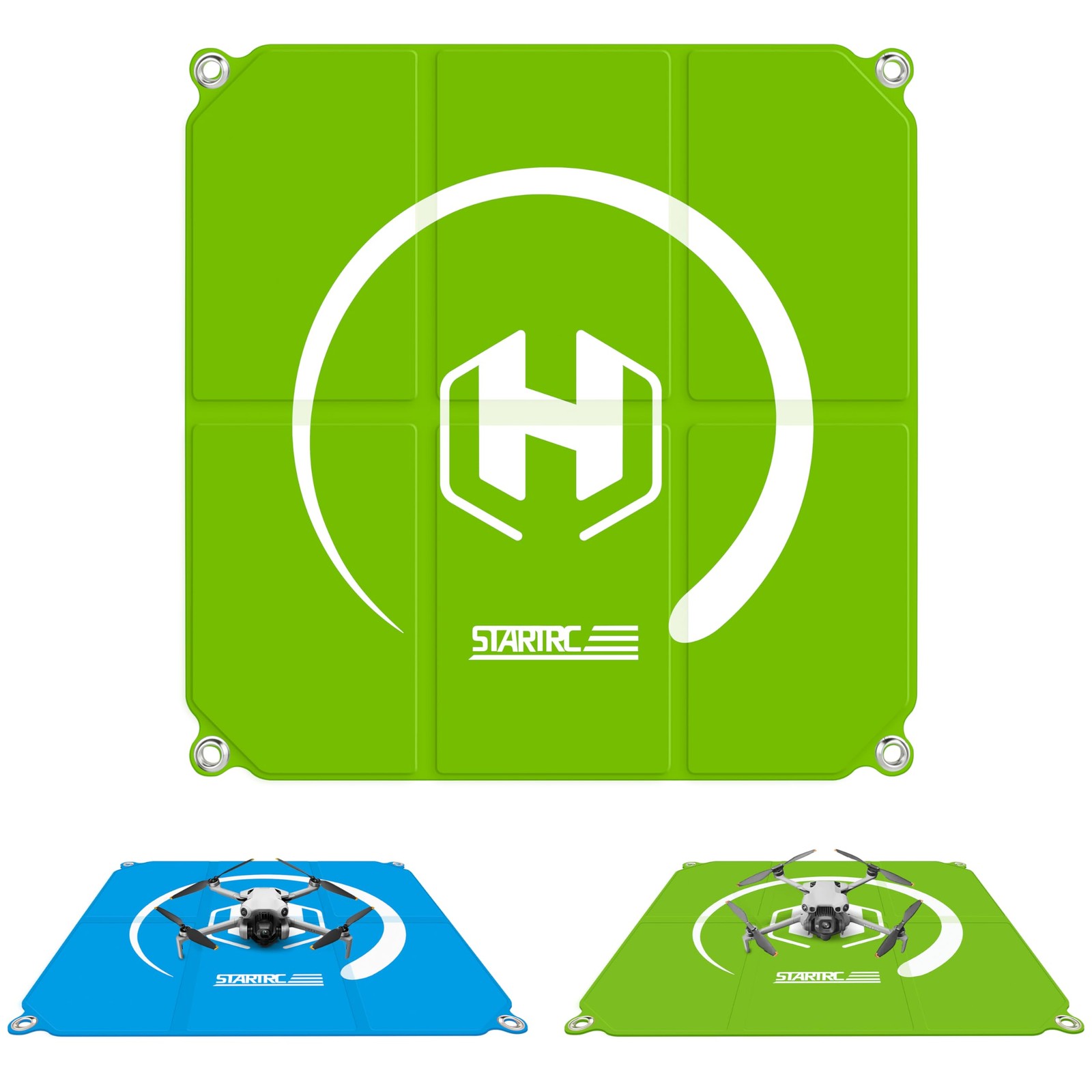 STARTRC Drone Landing Pad 22 inch Foldable & 22-inch/55cm, Sky blue-green