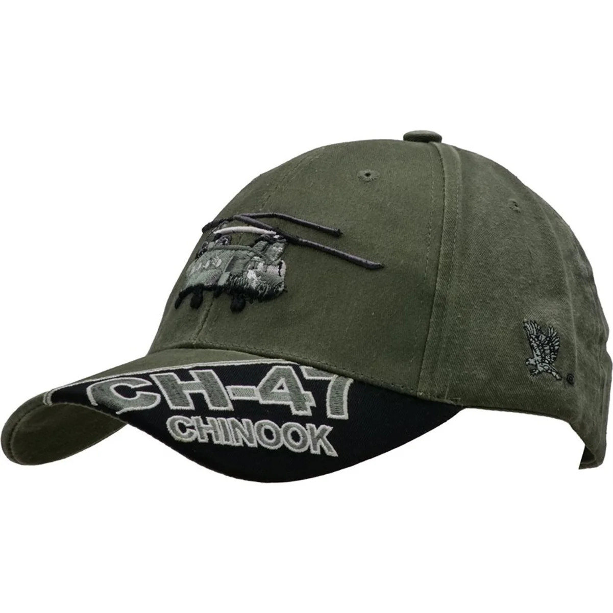 CH-47 Chinook Hat / Washed OD Green Baseball Cap