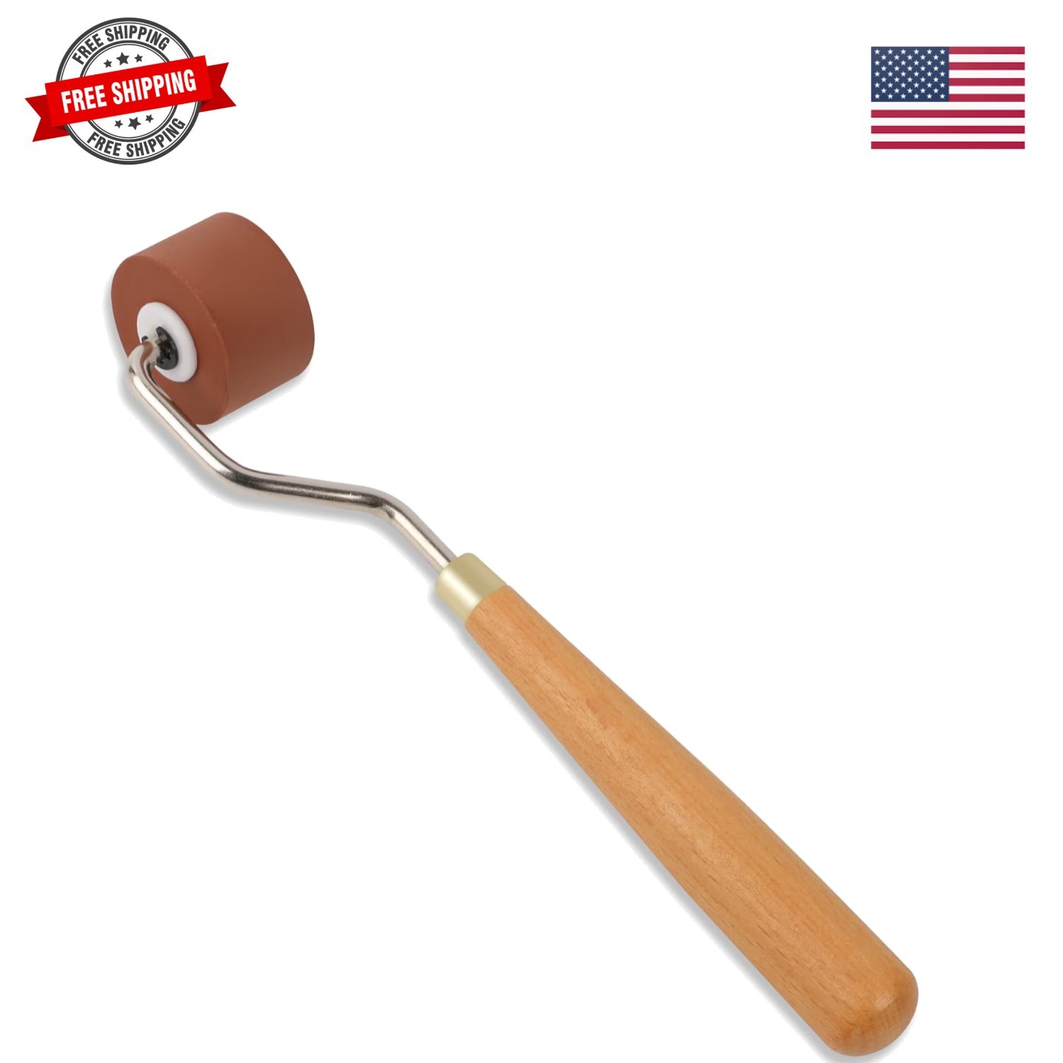 Rubber Brayer Roller for Crafting, Brayer Roller for Printmaking, Craft Stamp...