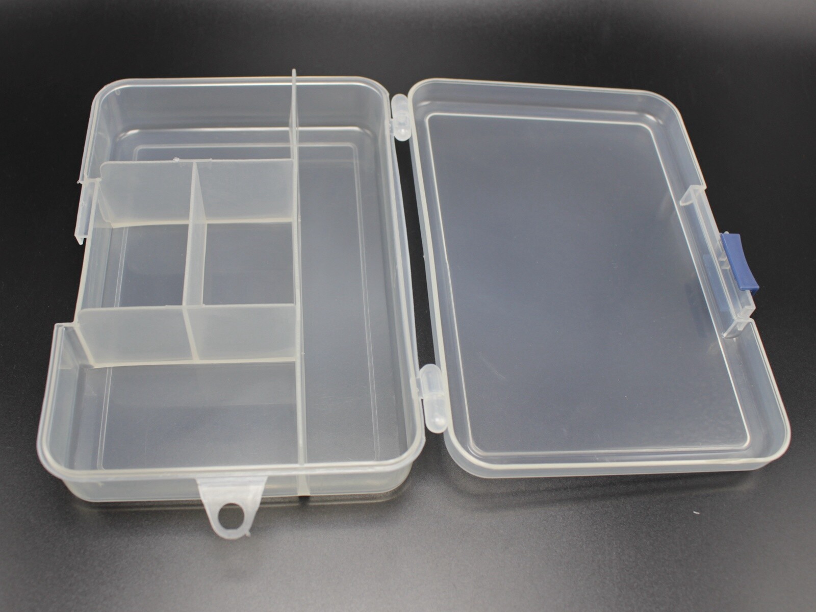 Clear Plastic Box Jewelry Beads Display Compartment Storage Container Case 144mm