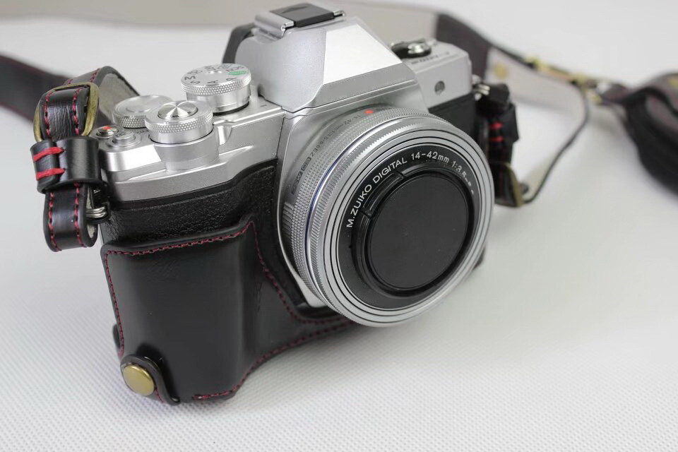 HQ Leather Camera case Bag Grip strap For Olympus OM-D E-M10 Mark III IV M3 M4