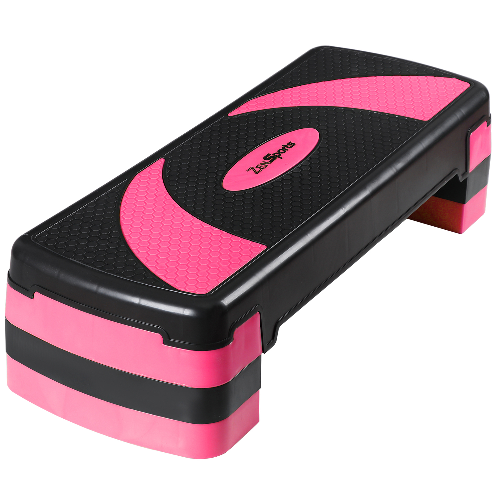 31 Inch Exercise Step Platform Adjust Aerobic Step Platform Workout Stepper Pink