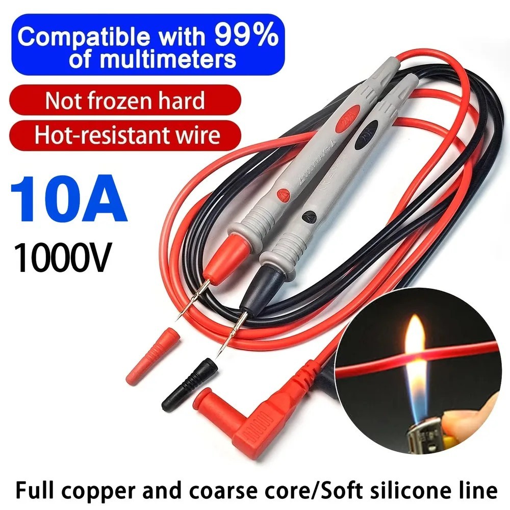 Multimeter Hard Point Test Leads Set 1000V 10A Meter Probes