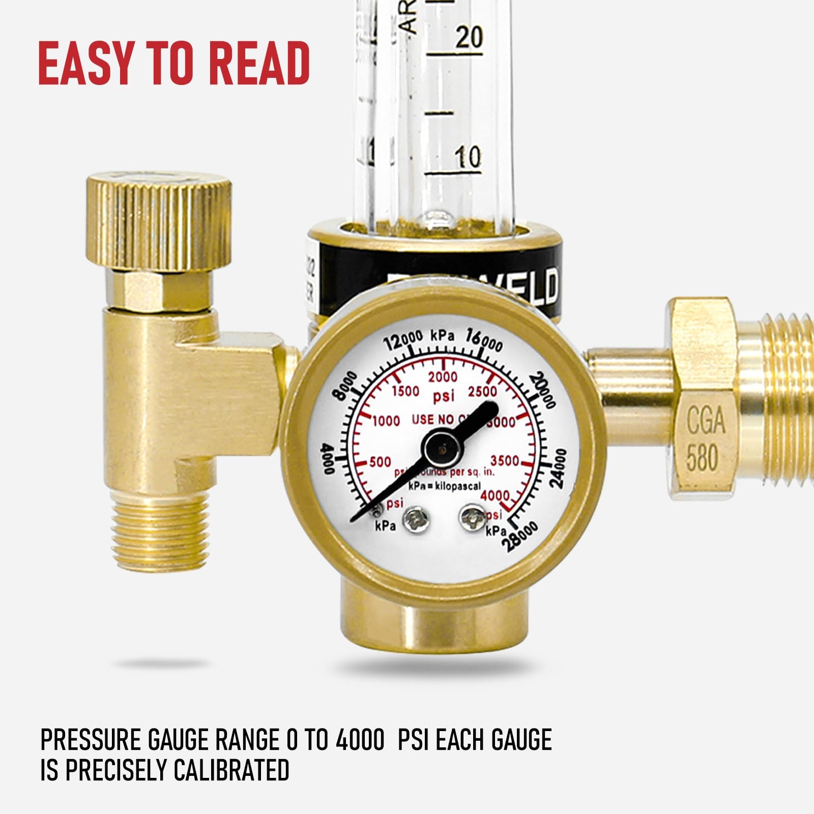 Argon Regulator for MIG TIG Weld, CGA580