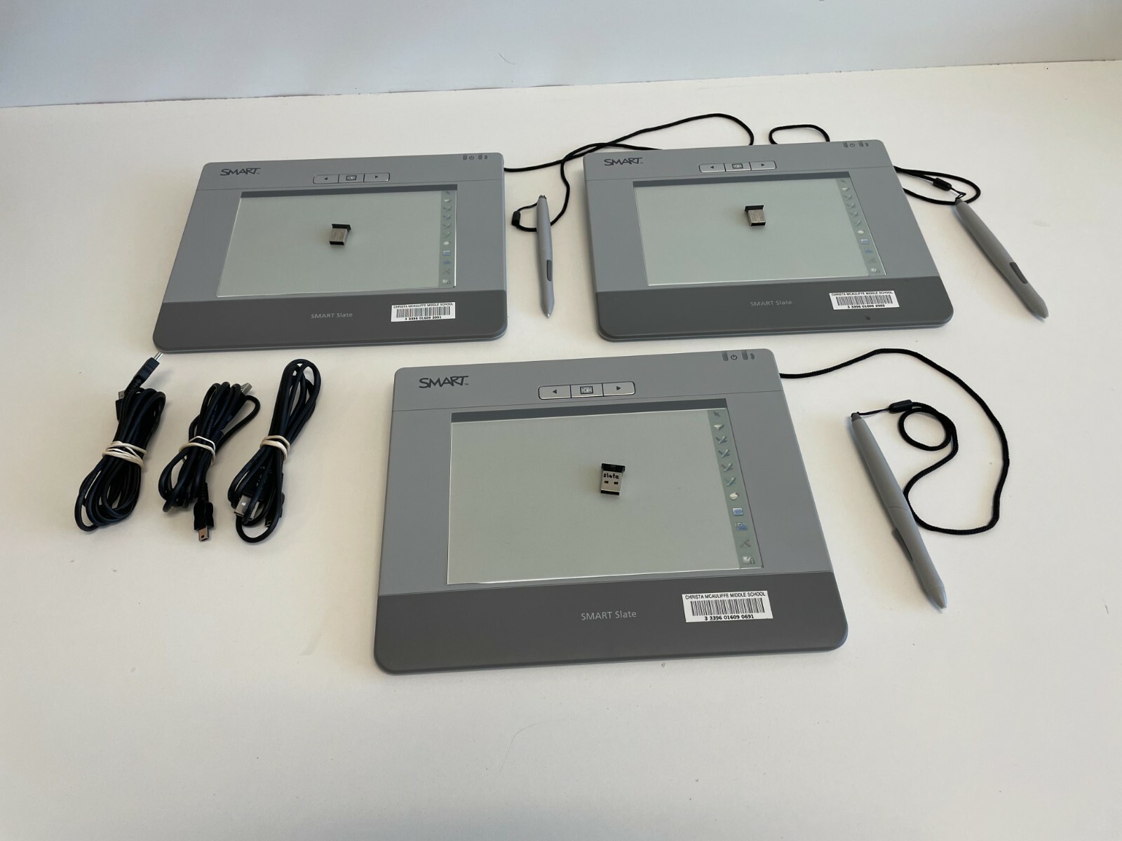 B13: Lot of 3 Smart Slate WS200 Wireless Bluetooth Graphic Tablet Pad