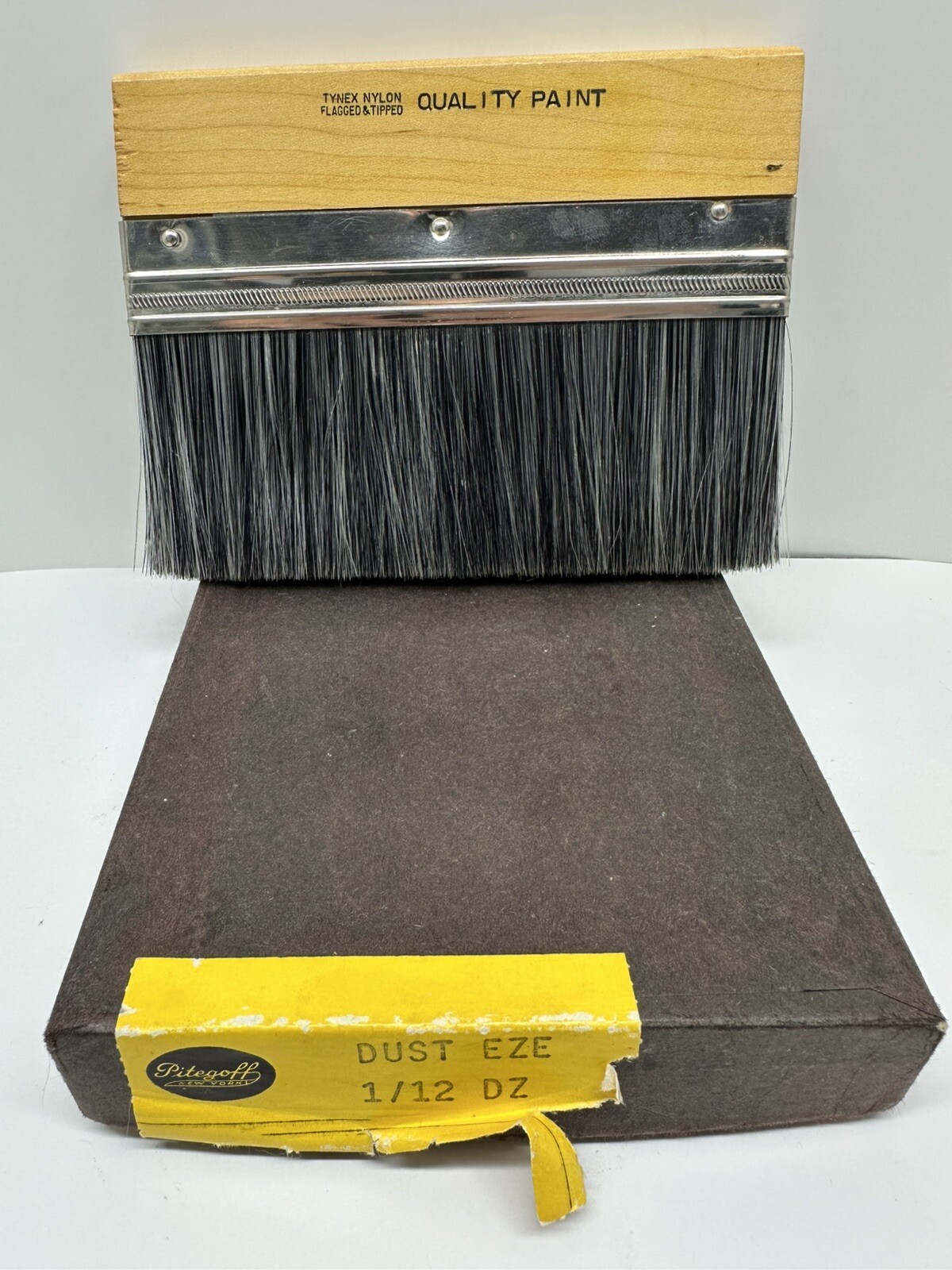 Pitegoff New York Paint Brush Duster Dust Eze Tynex Nylon Collectable RARE VTG