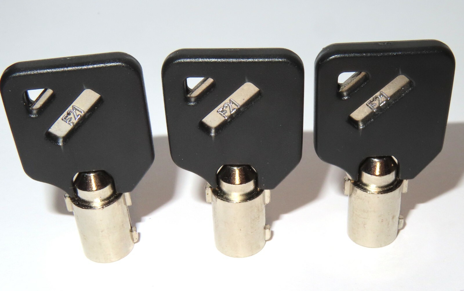 3 F21 Keys Craftsman Gladiator GarageWorks Toolbox Keys Engraved F21 Black Caps.