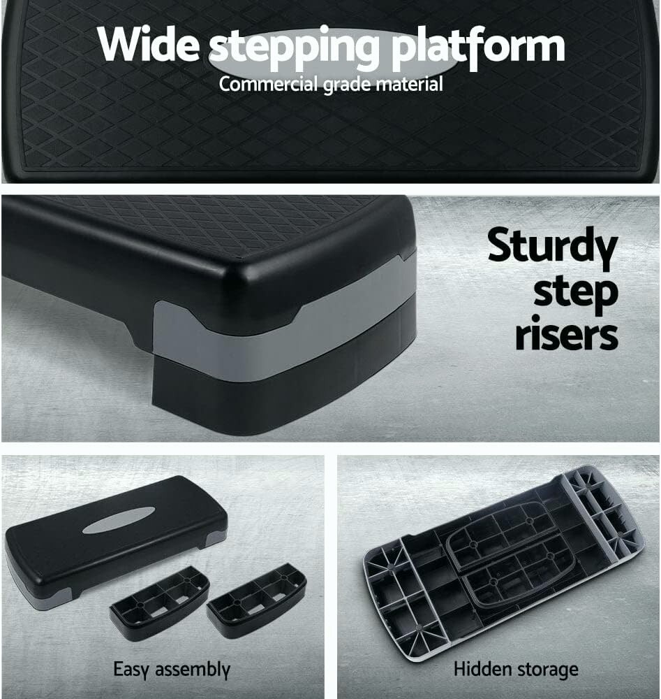 Aerobic Step, 66cm Length Exercise Stepper Platform Steps Fitness Machine