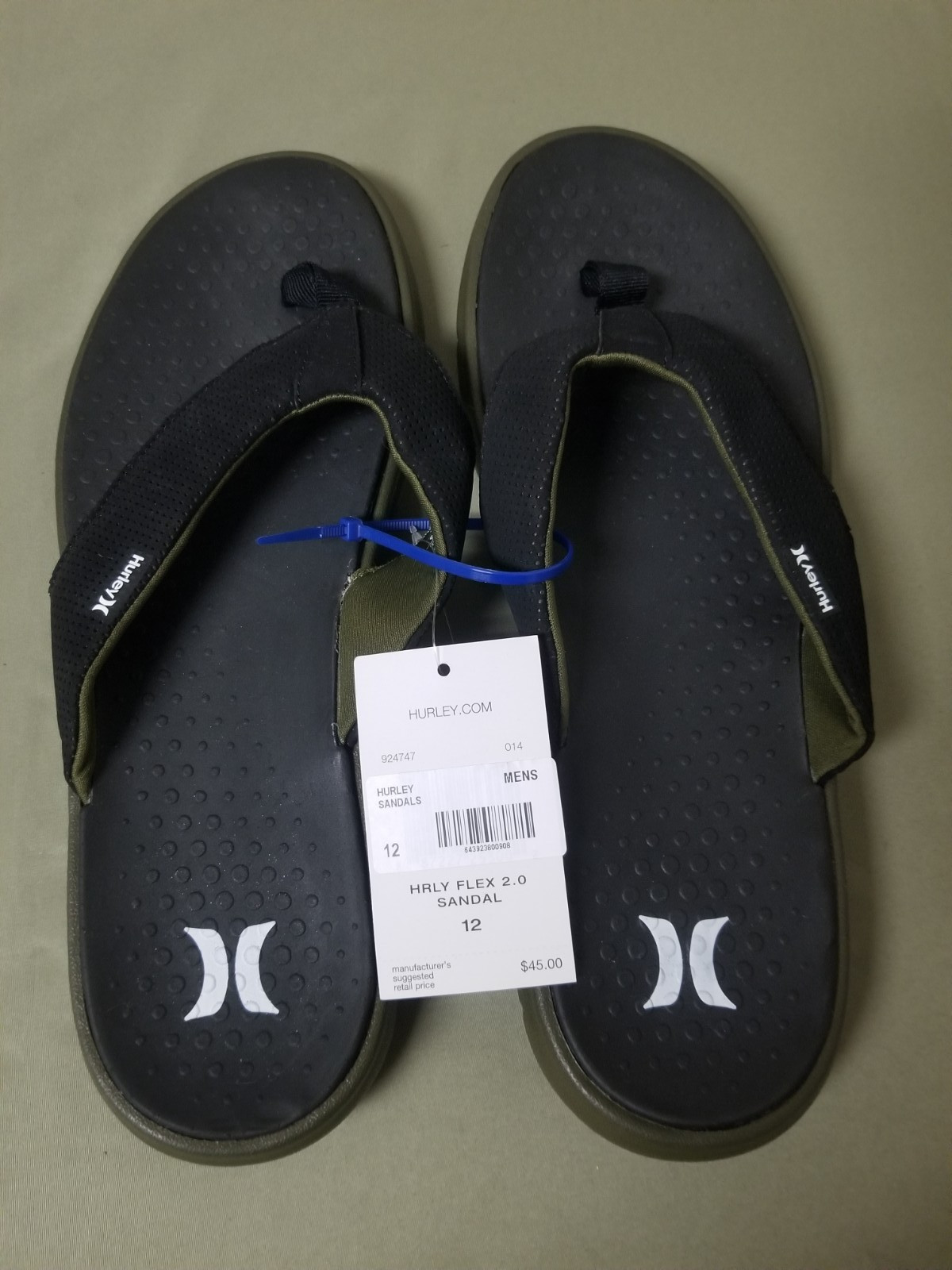 New Hurley Mens Flex 2.0 Sandals Flip Flops.