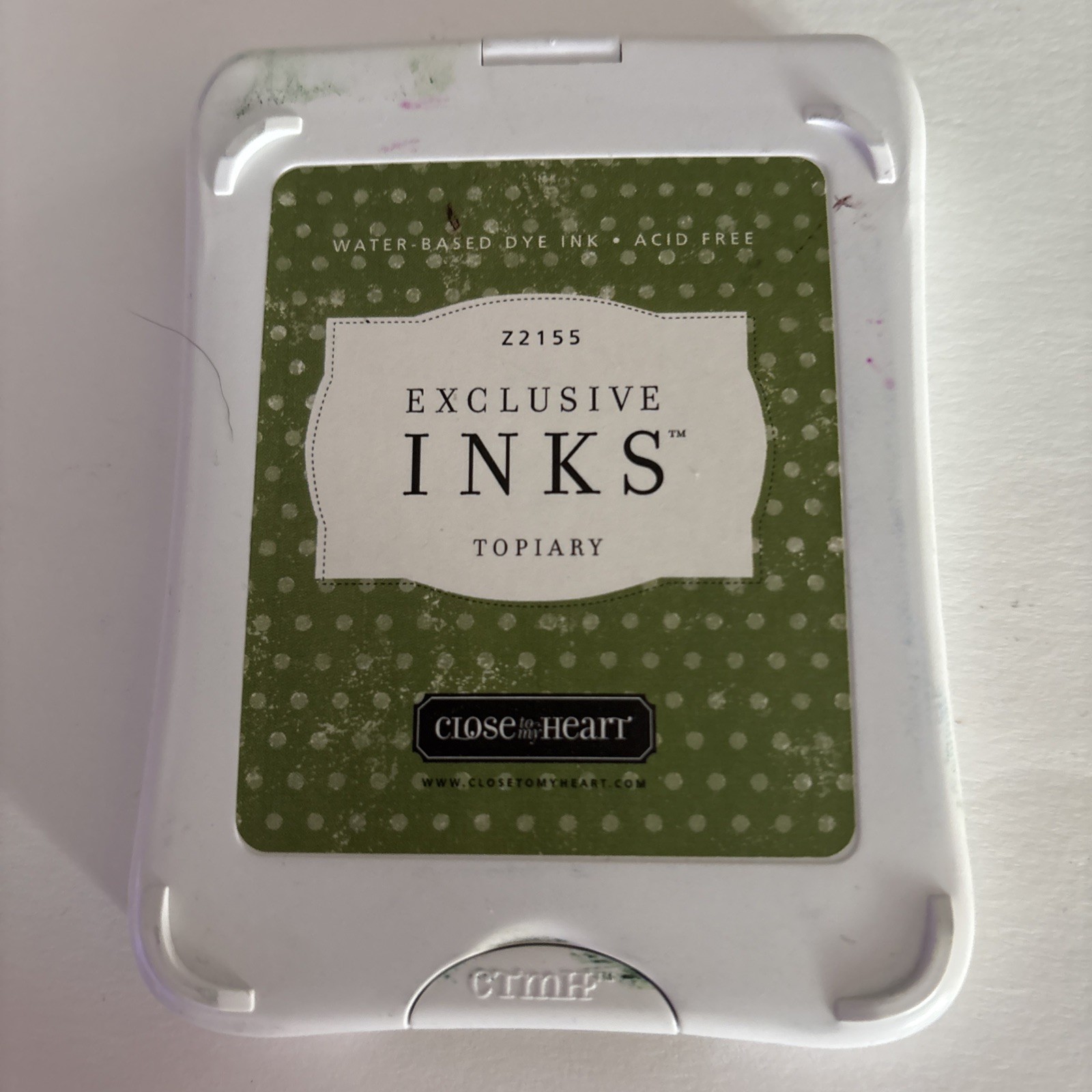 TOPIARY Close To My Heart Exclusive Inks CTMH Water Based Dye Ink Pad USED *