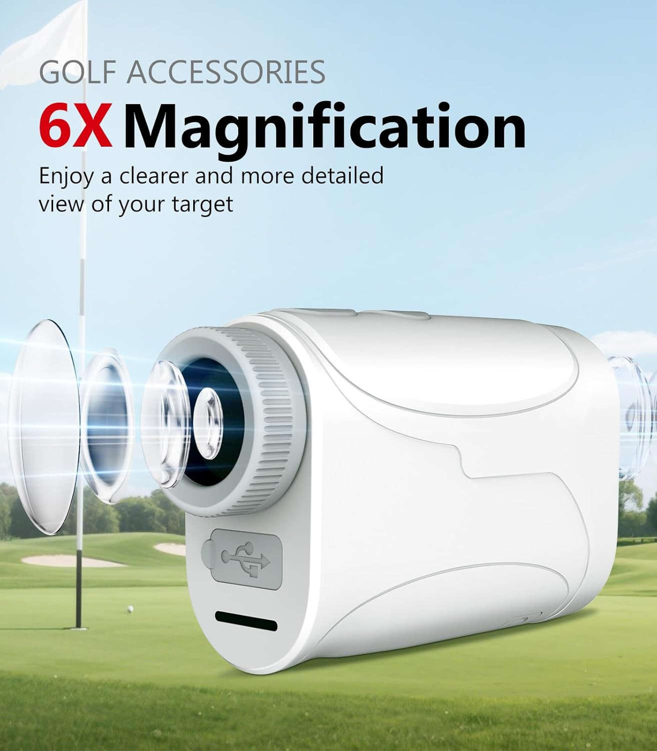 Range Finder Golf Rangefinder with Slope, 1200 Yards Golf Range Finder