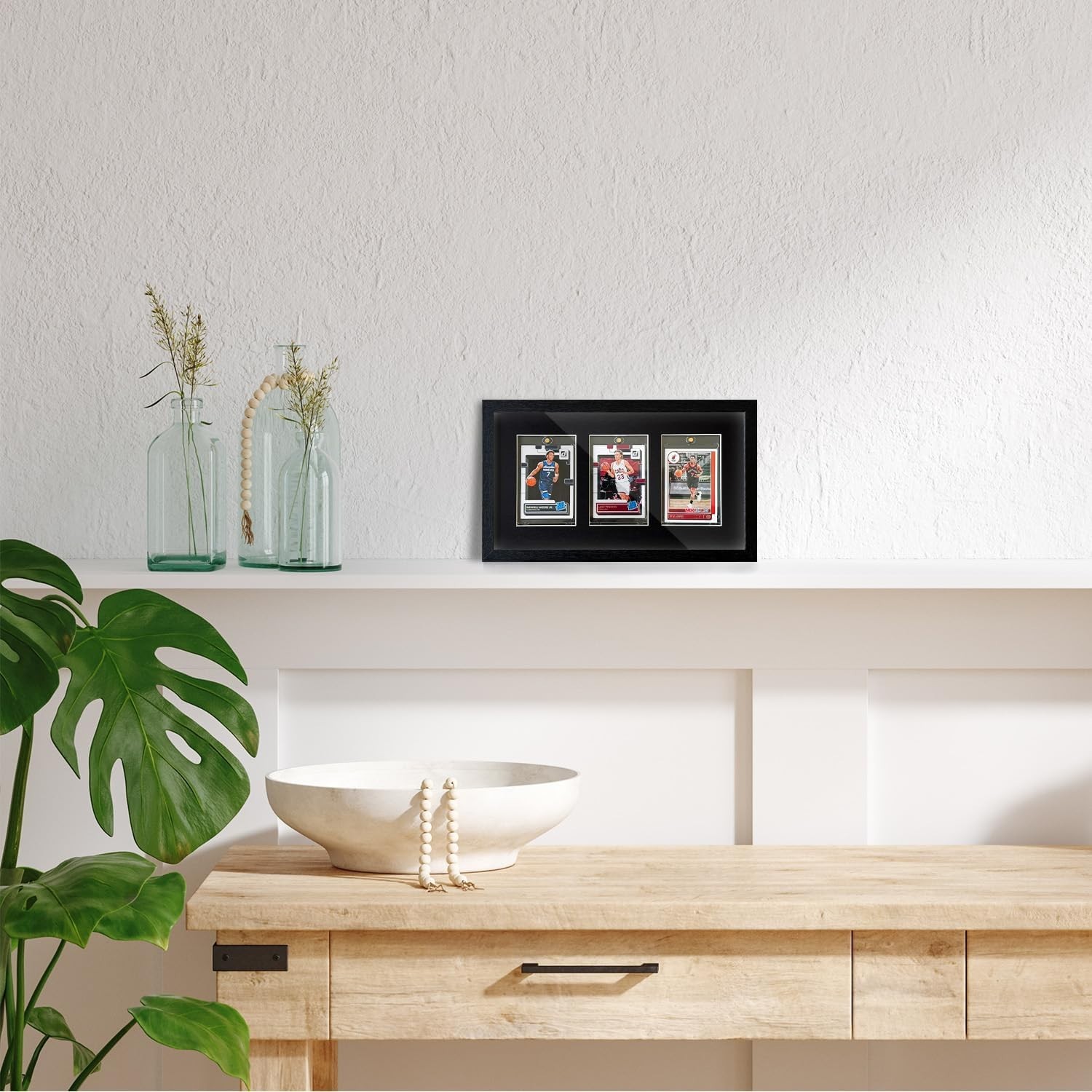 Sports Card Display Frame with Tempered Glass, Wall Mount or Tabletop Trading...
