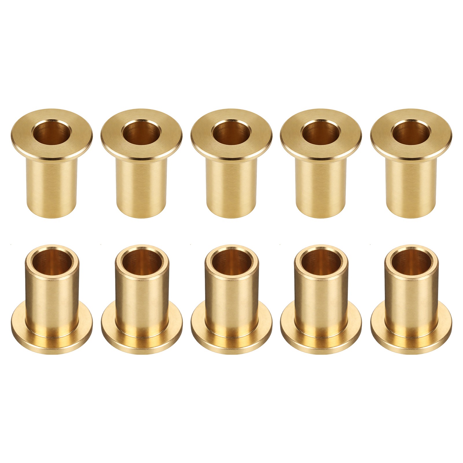 10Pcs Flange Sleeve Bearing 10x16x20mm Self-Lubricating Sintered Bronze Bushing