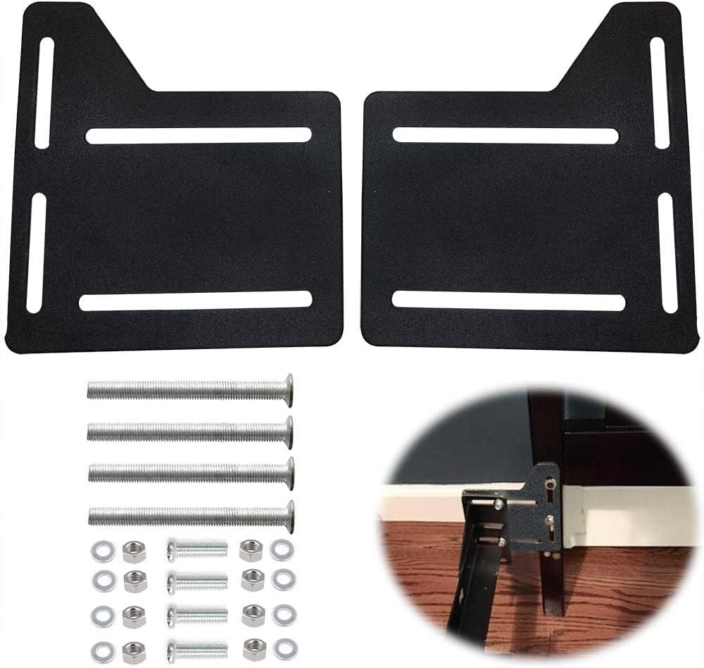 2 Pcs Bed Frame Brackets Adapter for Headboard Extra, Heavy Duty Bed Modifica...