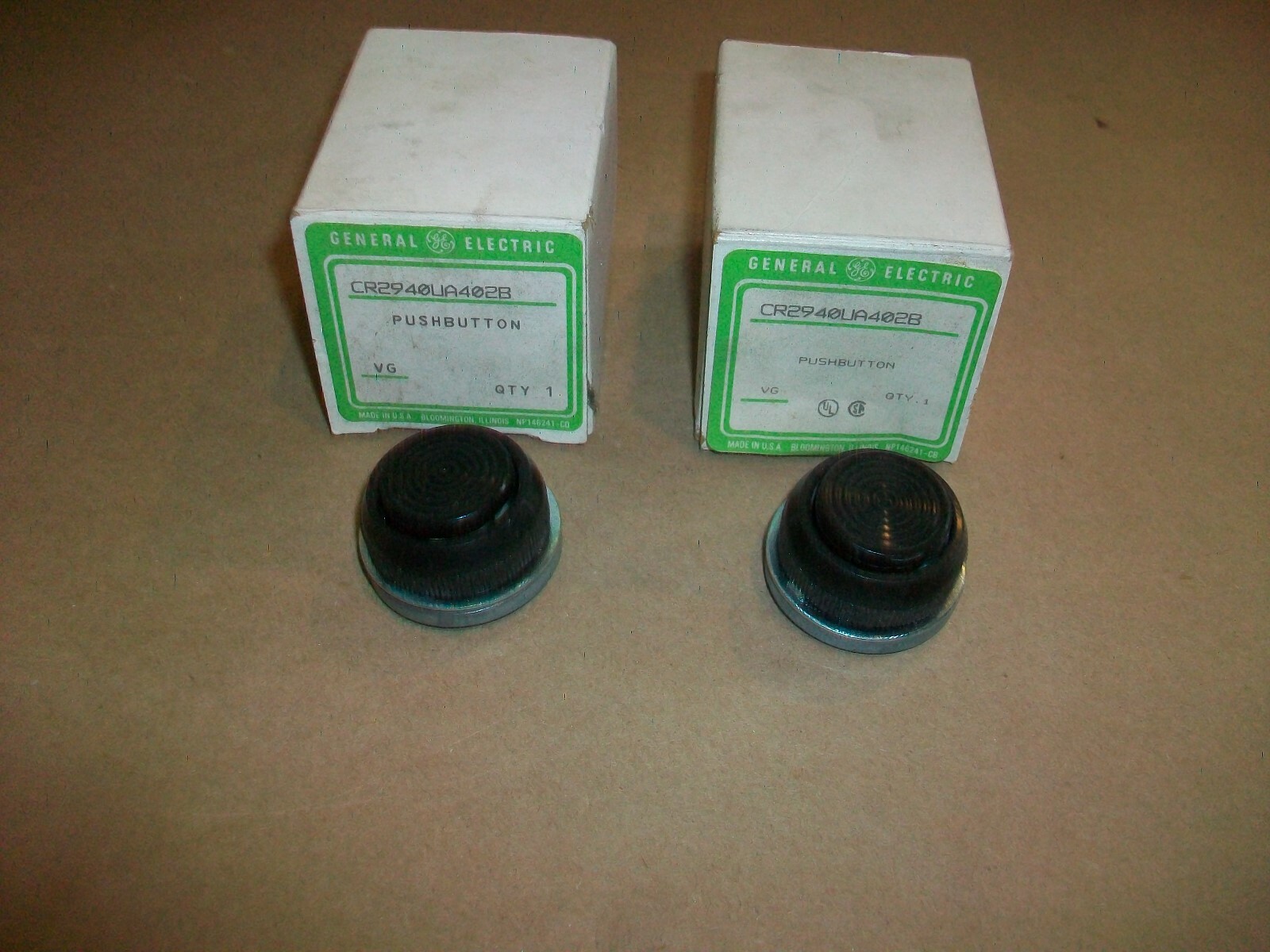 2pc General Electric Heavy Duty Pushbutton Operator BLACK