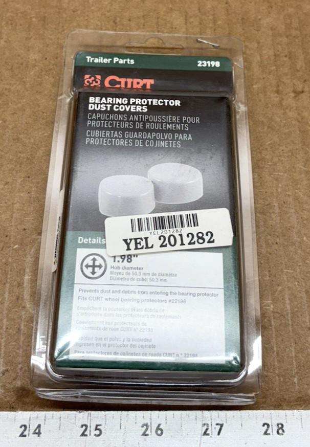 CURT 23198 Trailer Bearing Protector Dust Covers 1.98 Inch 2 Pack New Sealed