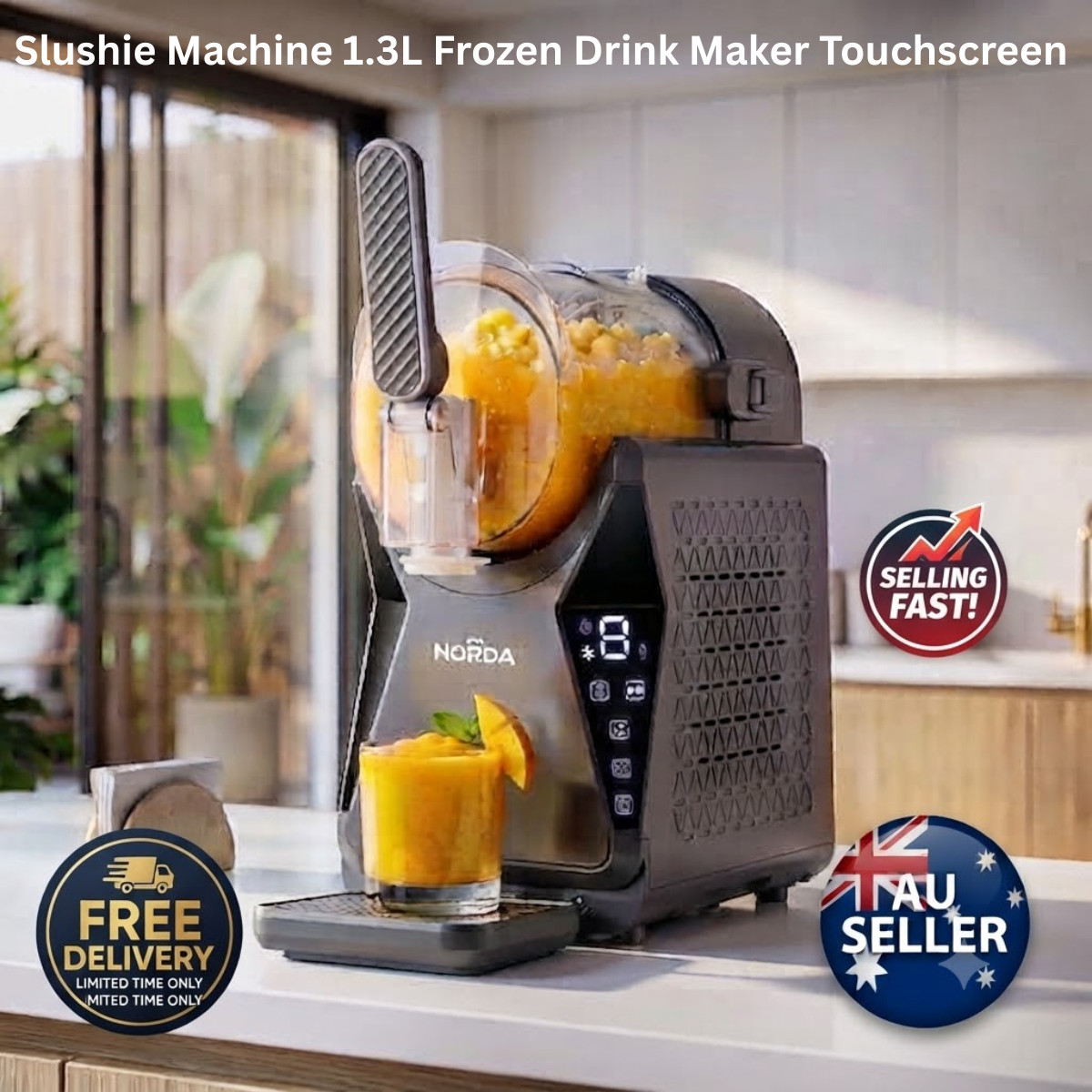 1.3L Slushy Ice Cream Maker Frozen Drink Machine for Home BBQ Party