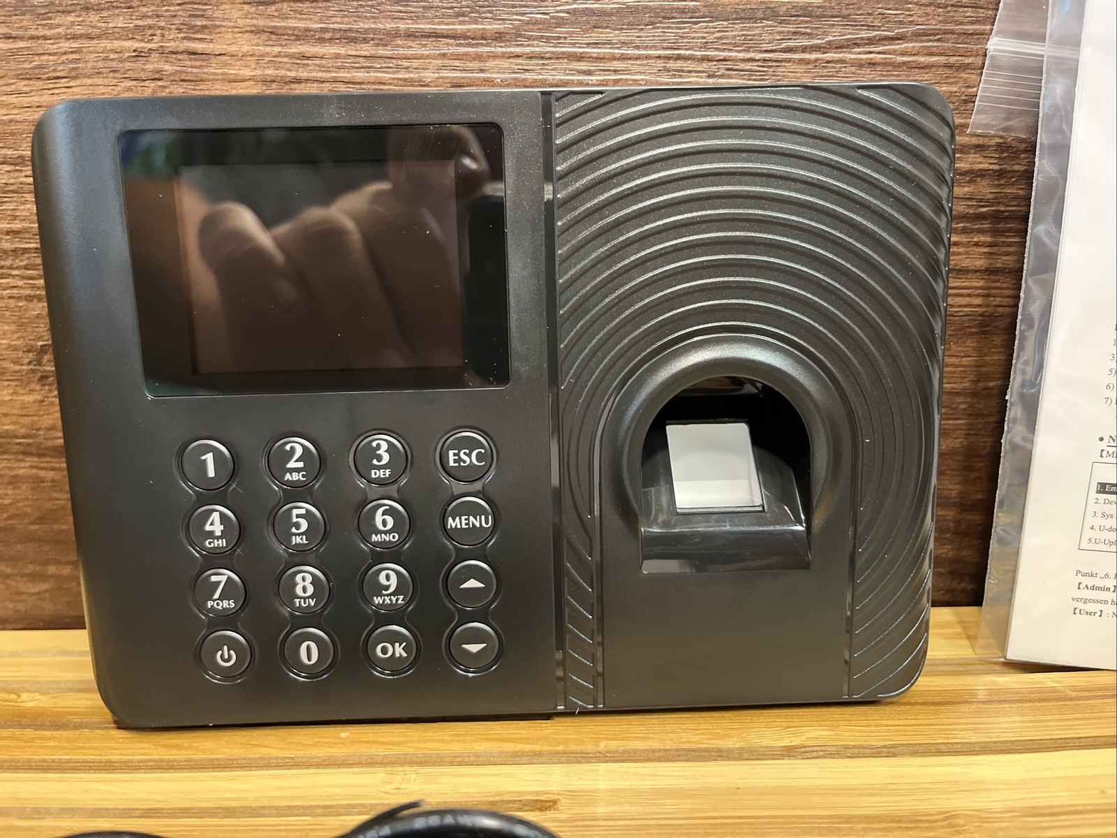 Biometric Fingerprint Checking-in Attendance Machine Employee Time Clock New