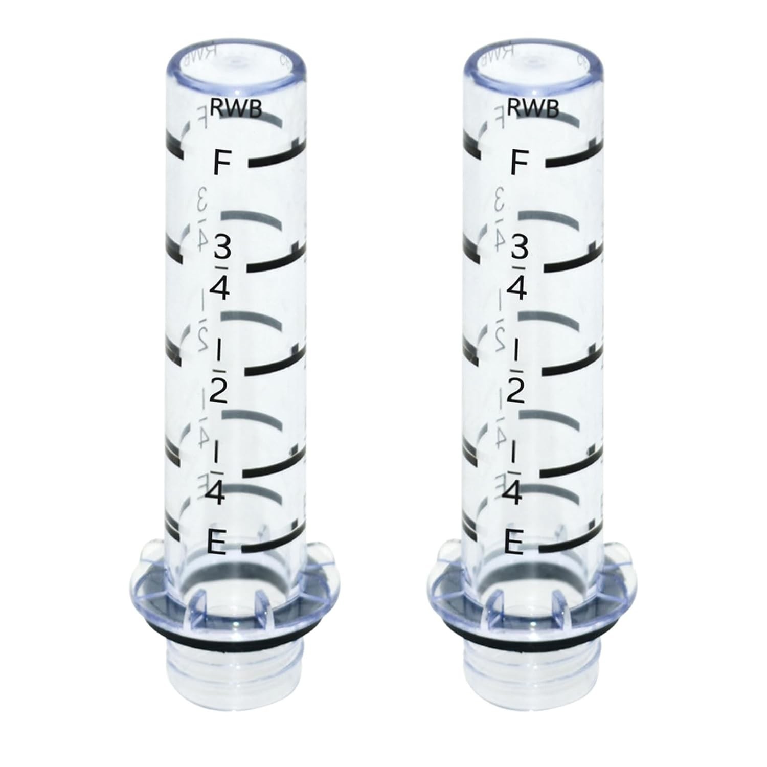 2Pcs 6495 Oil Tank Gauge Scale Vial for 3/4" Gauges, Fuel Oil Equipment Parts,