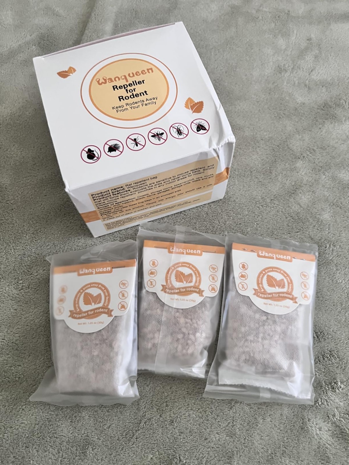 Natural Rodent Repellent Vamoose Peppermint Oil 8 Pack for Mice Rats NEW