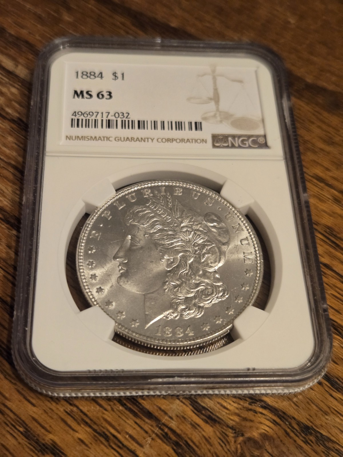 1884 Morgan Dollar MS 63 NGC Silver Uncirculated $1 Coin UNCIRCULATED